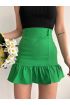 Altı fırfırlı etek yeşil s24817