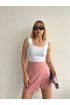 Kapaklı şort etek pudra s208