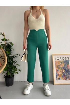 Atlas fletolu pantolon petrol yeşili