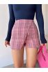 Kapaklı tüvit şort etek kırmızı