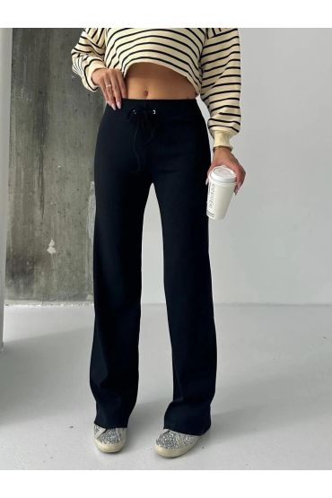 Fit comfort siyah salaş pantolon