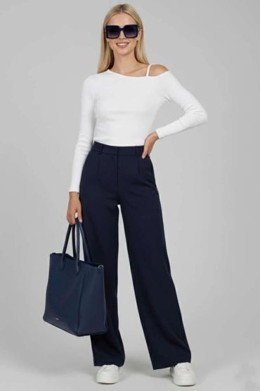 Tek Omuz İpli Bluz Beyaz