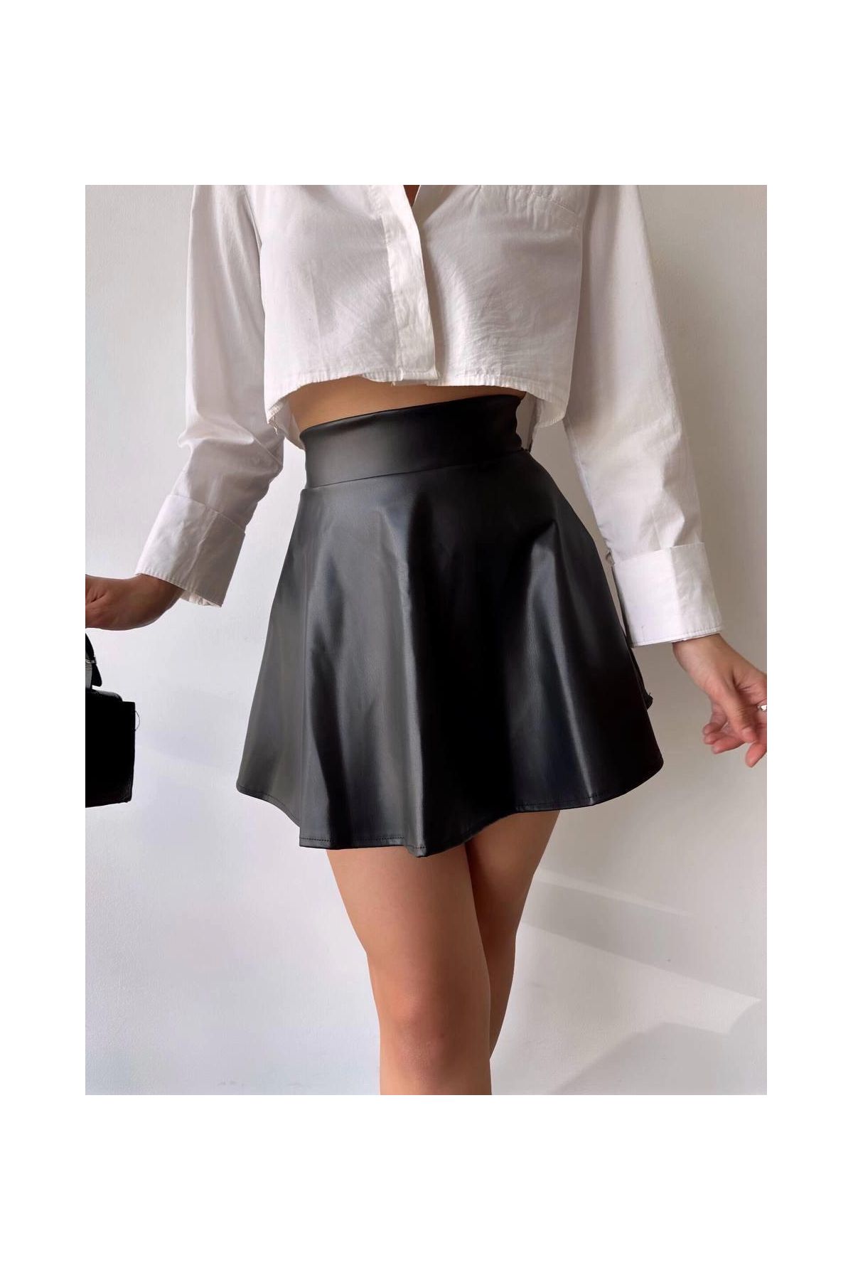 Kısa deri çan etek h26599