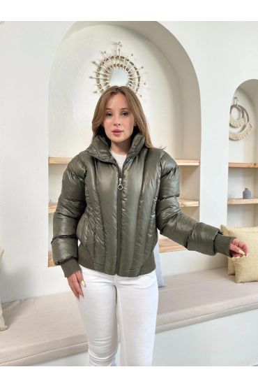 Puffer kısa mont haki st25534