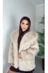 Önü çıtçıtlı loli kürk bej t4149