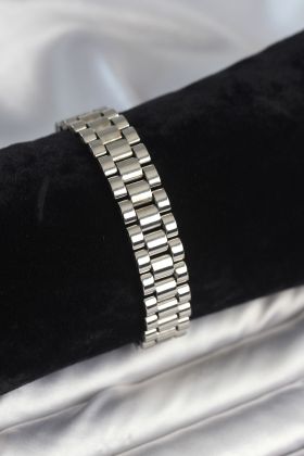 316L Çelik Gümüş Renk 12 mm Kalınlık Erkek Bileklik - TJ-EB3777