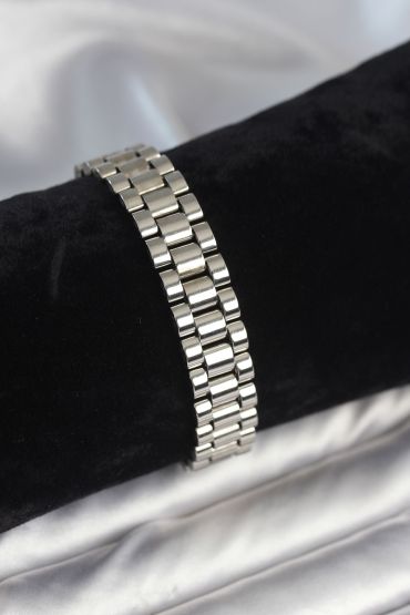 316L Çelik Gümüş Renk 12 mm Kalınlık Erkek Bileklik - TJ-EB3777