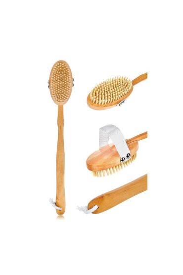 Saplı Doğal At Kılı Selülit Fırçası