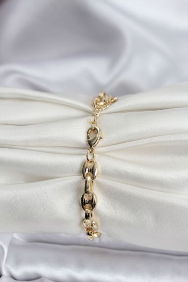 14K Gold Renk Kaplama Kahve Çekirdeği Model CM Kadın Bileklik - TJ-BB8119