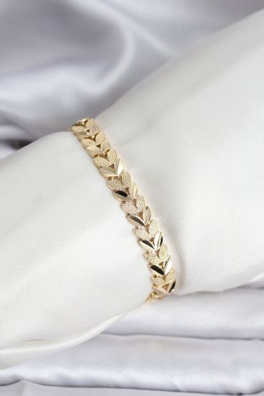 14K Gold Renk Kaplama Başak Model CM Kadın Bileklik - TJ-BB8127
