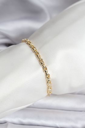 14K Gold Renk Kaplama Zincir Model Kadın CM Bileklik - TJ-BB8132