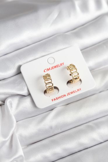 14K Gold Renk Kaplama Samanyolu Model CM Kadın Küpe - TJ-BKP11406