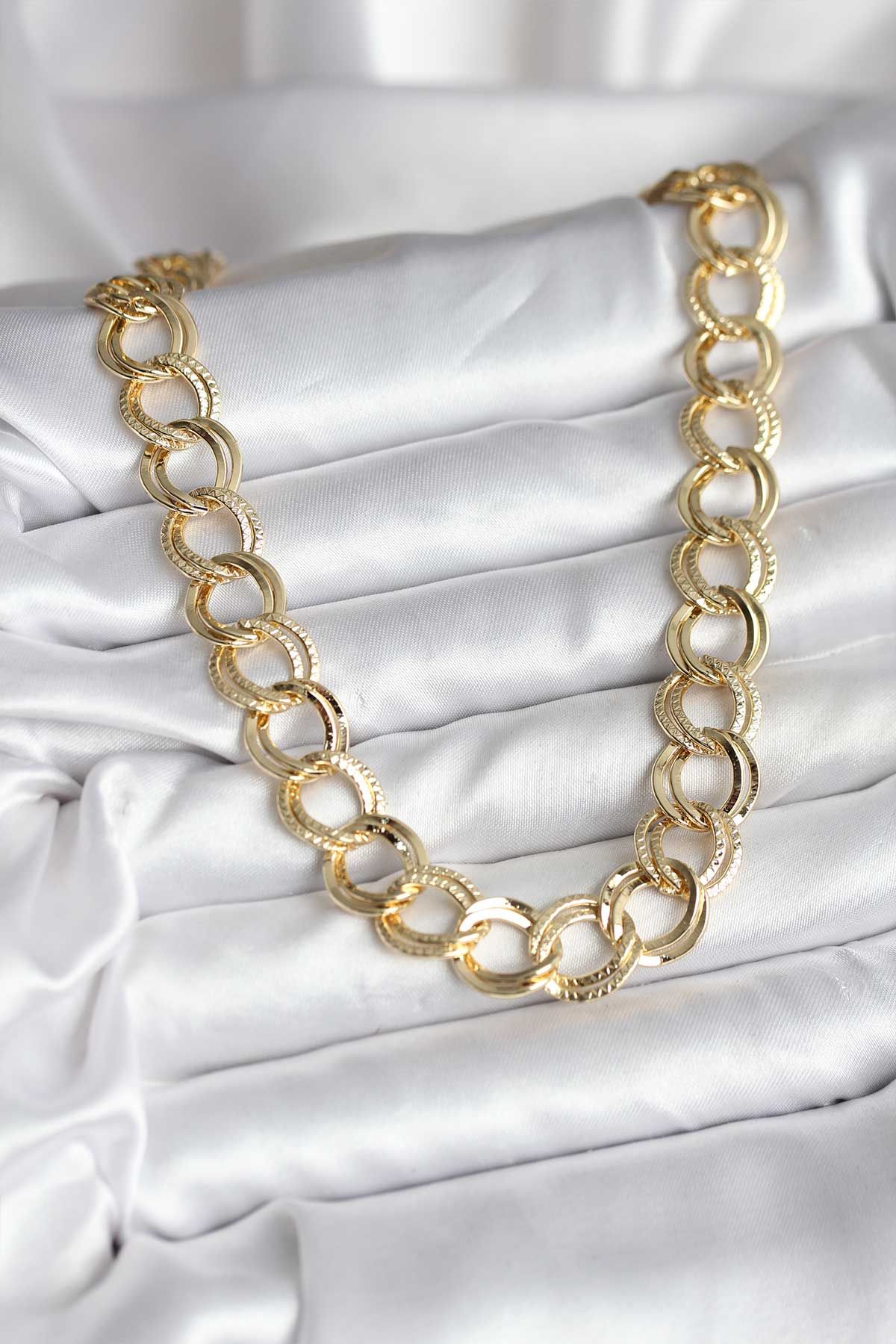 14K Gold Renk Kaplama Samanyolu Model CM Kadın Kolye - TJ-BKO10728