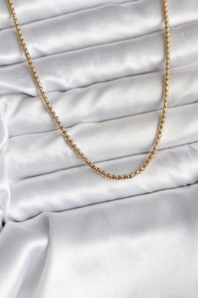 14K Gold Renk Kaplama Zincir Model CM Kadın Kolye - TJ-BKO10737