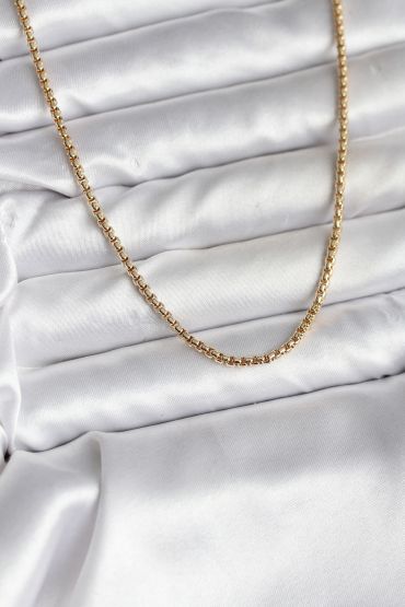 14K Gold Renk Kaplama Zincir Model CM Kadın Kolye - TJ-BKO10737