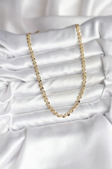 14K Gold Renk Kaplama Zincir Model CM Kadın Kolye - TJ-BKO10738