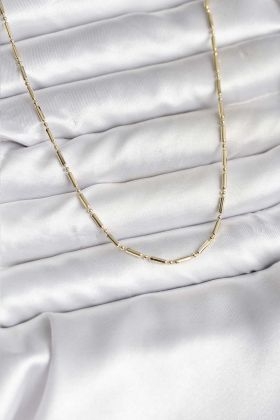 14K Gold Renk Kaplama Zincir Model CM Kadın Kolye - TJ-BKO10746