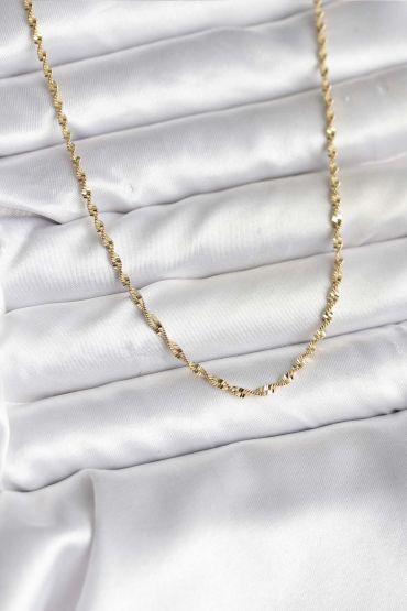 14K Gold Renk Kaplama Burgu Model CM Kadın Kolye - TJ-BKO10747