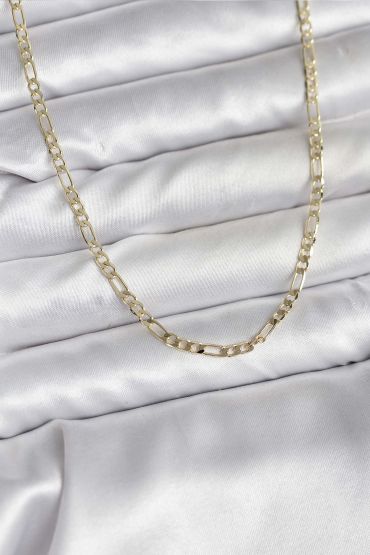 14K Gold Renk Kaplama Kuşgözü Zincir Model Pirinç CM Kadın Kolye - TJ-BKO10749