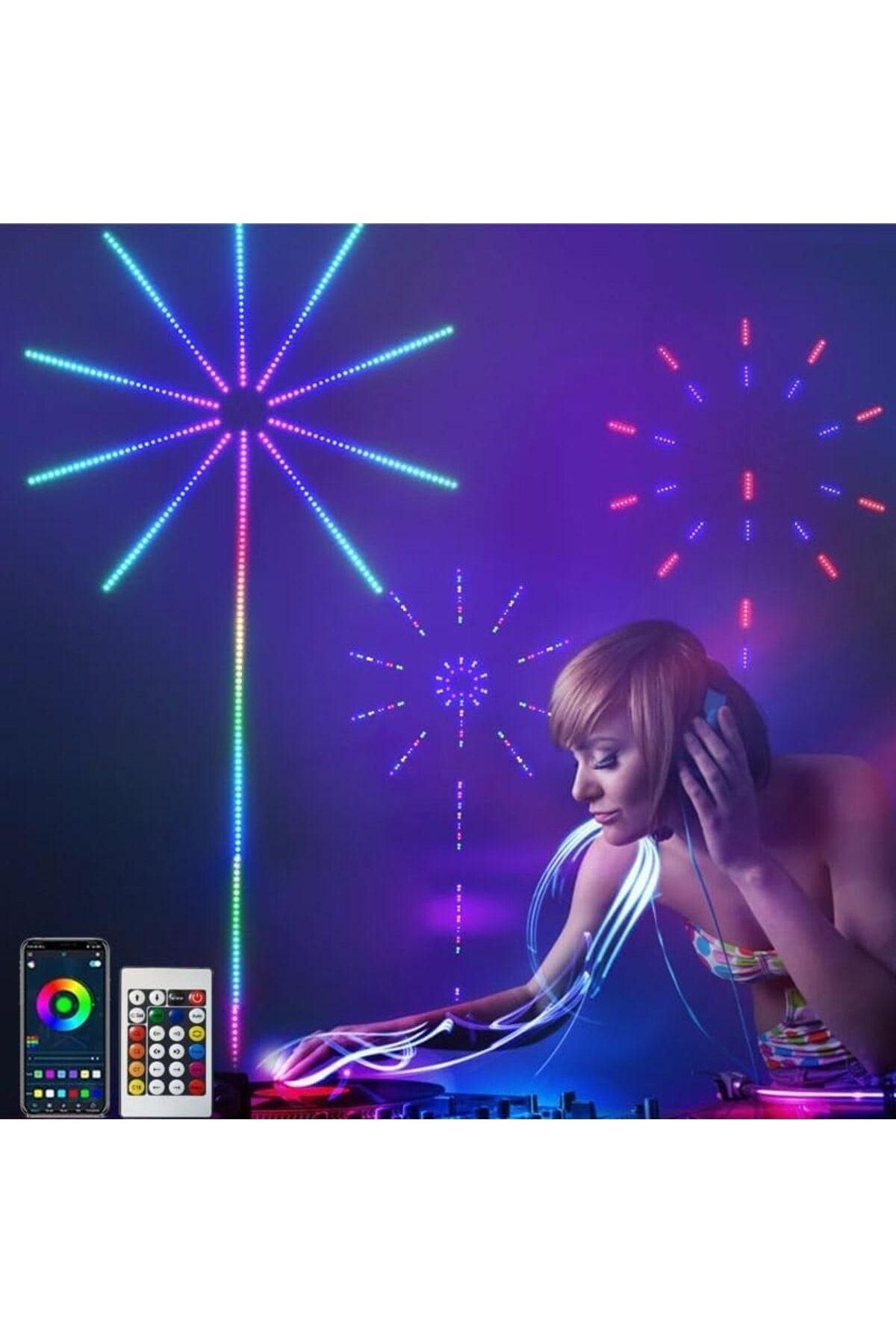 LED Havai Fişek Işıkları RGB Led Şerit Işığı