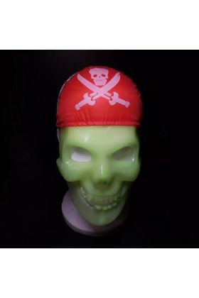 Karanlıkta Parlayan Fosforlu Korsan Kafatası Maskesi