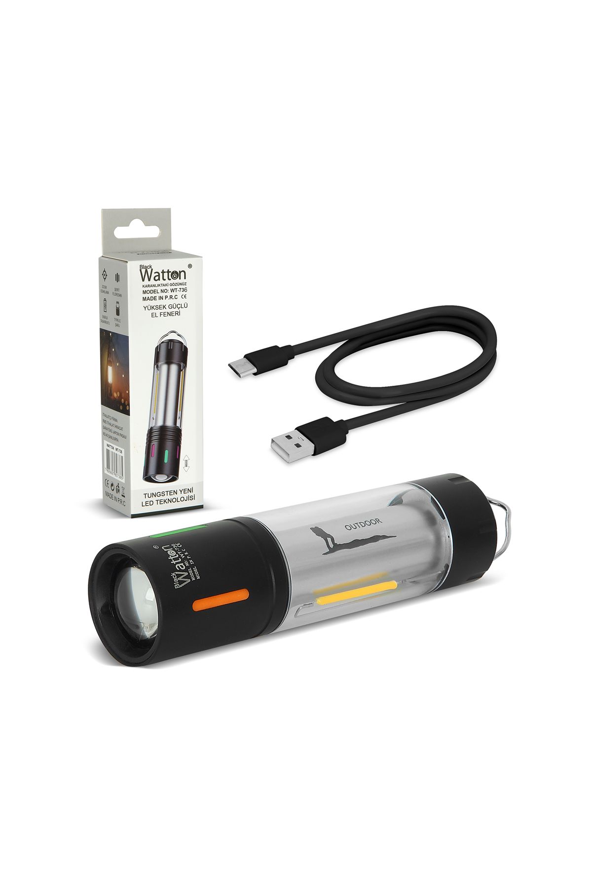 TG Led Şarjlı Kamp Lambası Ortam Odak Aydınlatma Wt-736