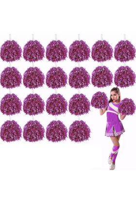 10 Çift ( 20 Adet ) Pembe Renk 23 Nisan 19 Mayıs 29 Ekim Okul Gösteri Ponponları