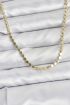 316L Çelik Zincir Gold Renk Ezme Zincir Model  45 cm Kadın Kolye - TJ-BKO10777