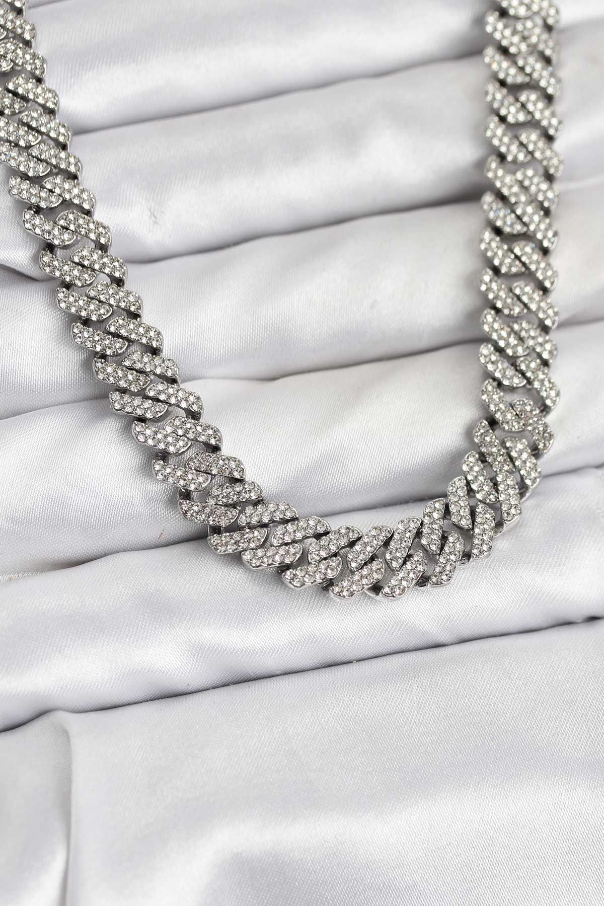 Pirinç Cuba Chain Gurmet Model Kolye - TJ-BKO10809