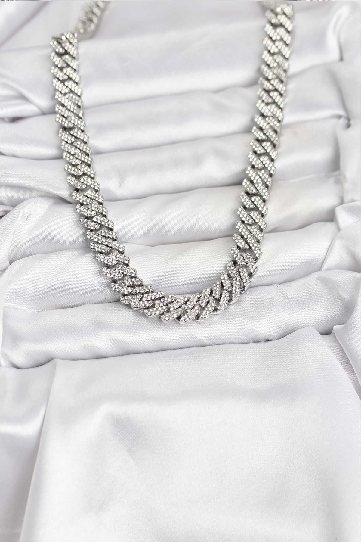 Pirinç Cuba Chain Gurmet Model Kolye - TJ-BKO10809