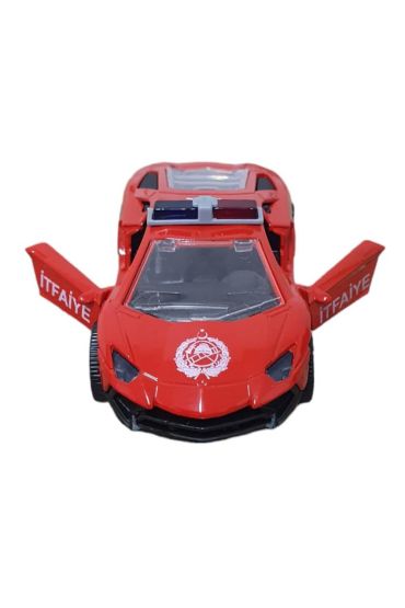 Çek Bırak Metal Araba Lamborgini  - İtfaiye