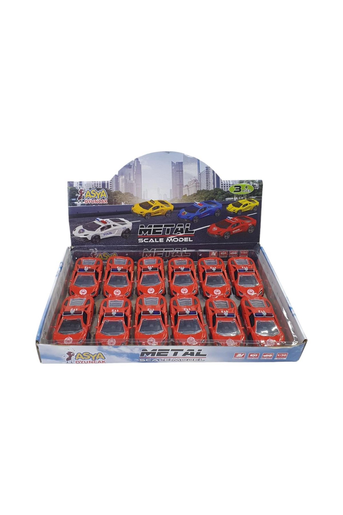 Çek Bırak Metal Araba Lamborgini  - İtfaiye