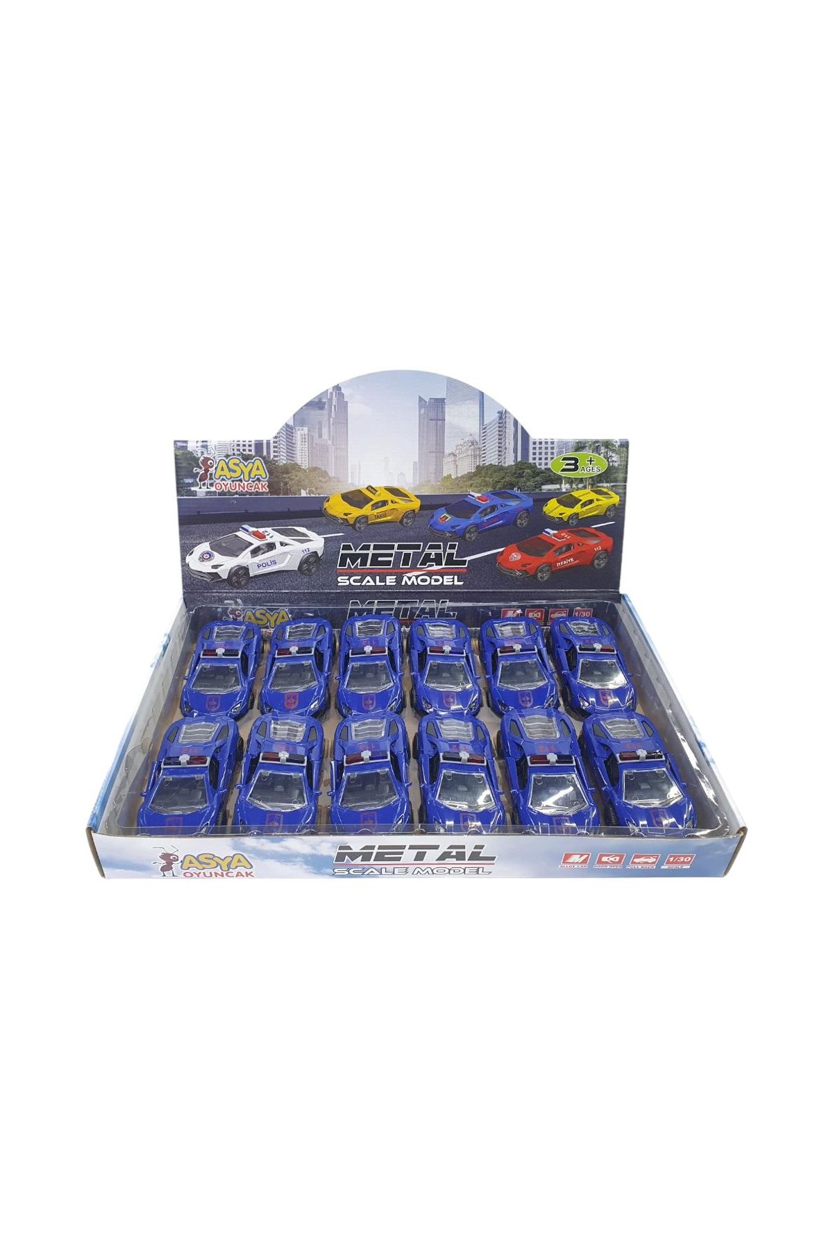 Çek Bırak Metal Araba Lamborgini  - Jandarma