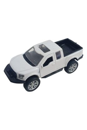 Çek Bırak Metal Arazi Aracı 13 cm - Beyaz