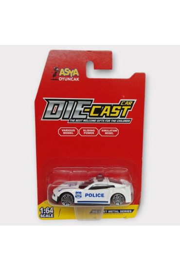 Metal Mini Polis Arabası  8 cm - Polis - 1