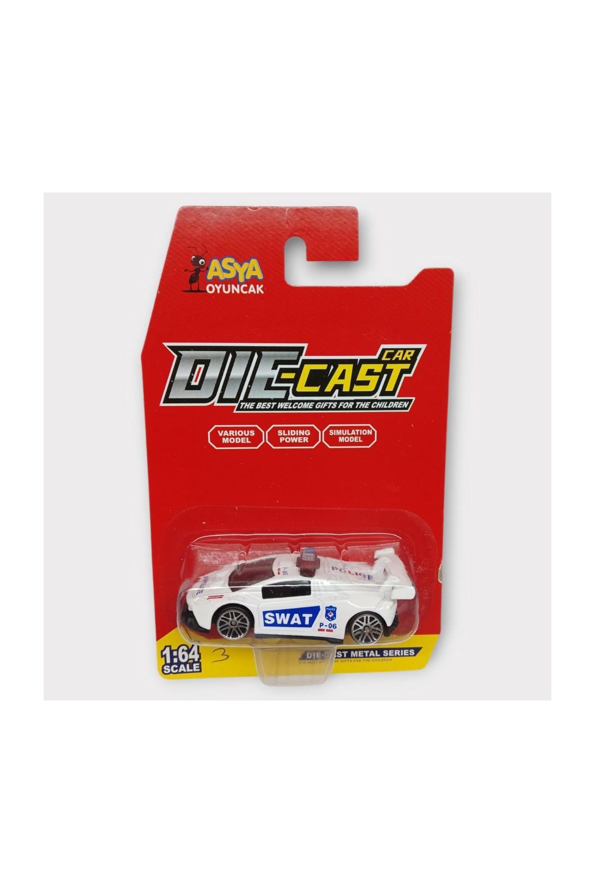 Metal Mini Polis Arabası  8 cm - Polis - 3