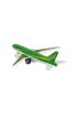 Çek Bırak Sesli Işıklı Metal Uçak - 180 - Yeşil