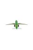 Çek Bırak Sesli Işıklı Metal Uçak - 180 - Yeşil