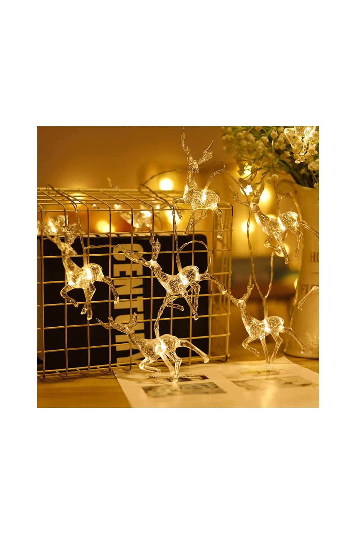 2 M 10 Adet Geyikli İp Led Işık MZ-11