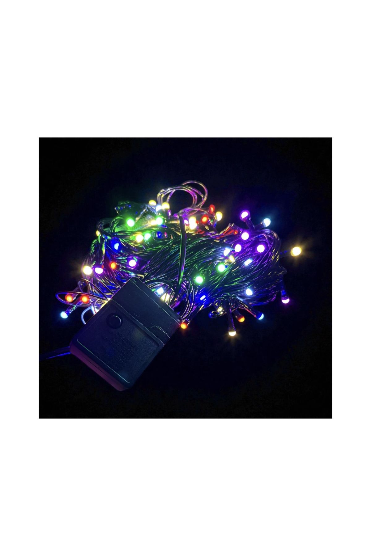 10 M 100 Led Damla Uçlu RGB Işık SİYAH Kablo MZ-17-2