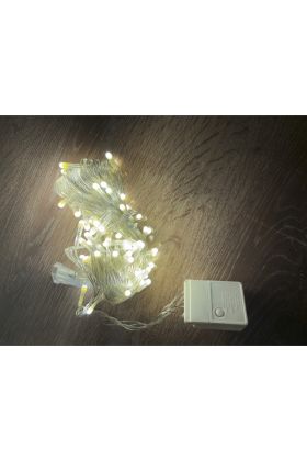 10 M 100 Led Damla Uçlu Gün Işığı Şeffaf Kablo MZ-17-4