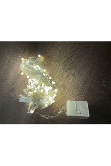 10 M 100 Led Damla Uçlu Gün Işığı Şeffaf Kablo MZ-17-4