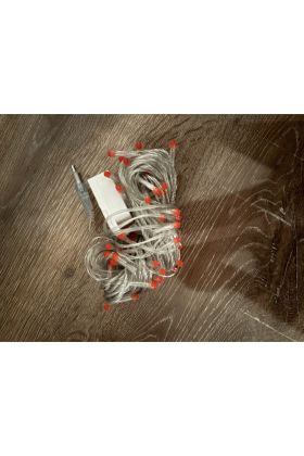 10 M 100 Led Damla Uçlu Kırmızı Işık Şeffaf Kablo MZ-17-5