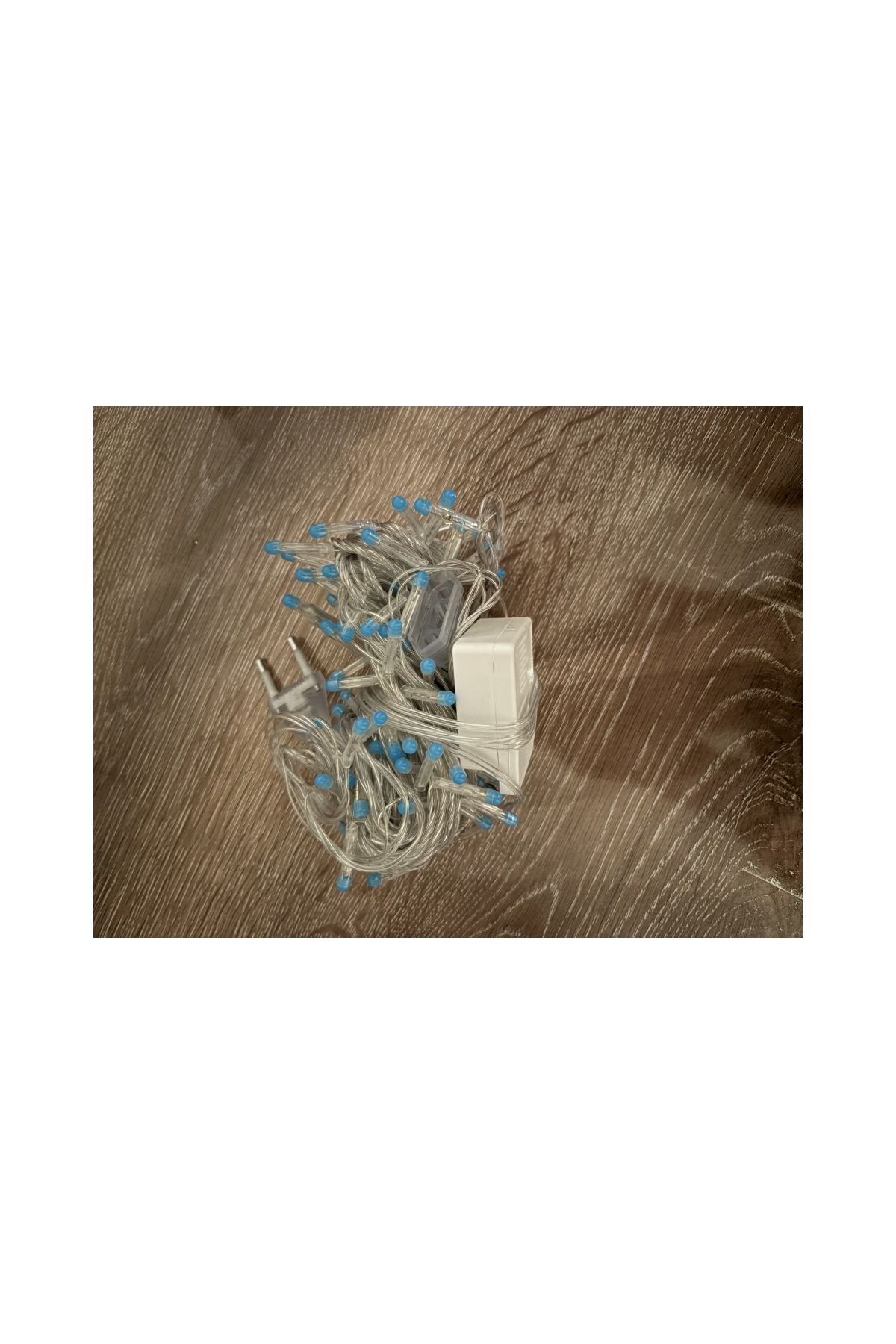 10 M 100 Led Damla Uçlu Mavi Işık Şeffaf Kablo MZ-17-6