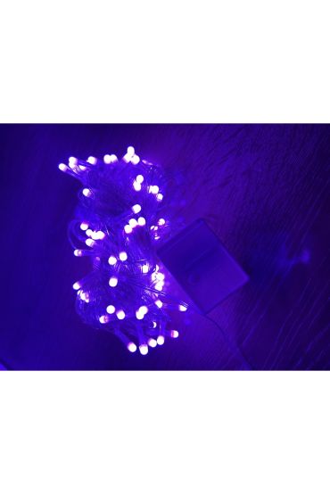 10 M 100 Led Damla Uçlu Pembe Işık Şeffaf Kablo MZ-17-9