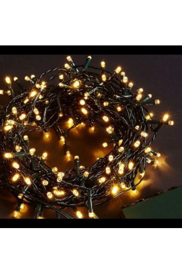 10 M 100 Led Boncuk Lamba Gün Işığı Siyah Kablo MZ-18-4