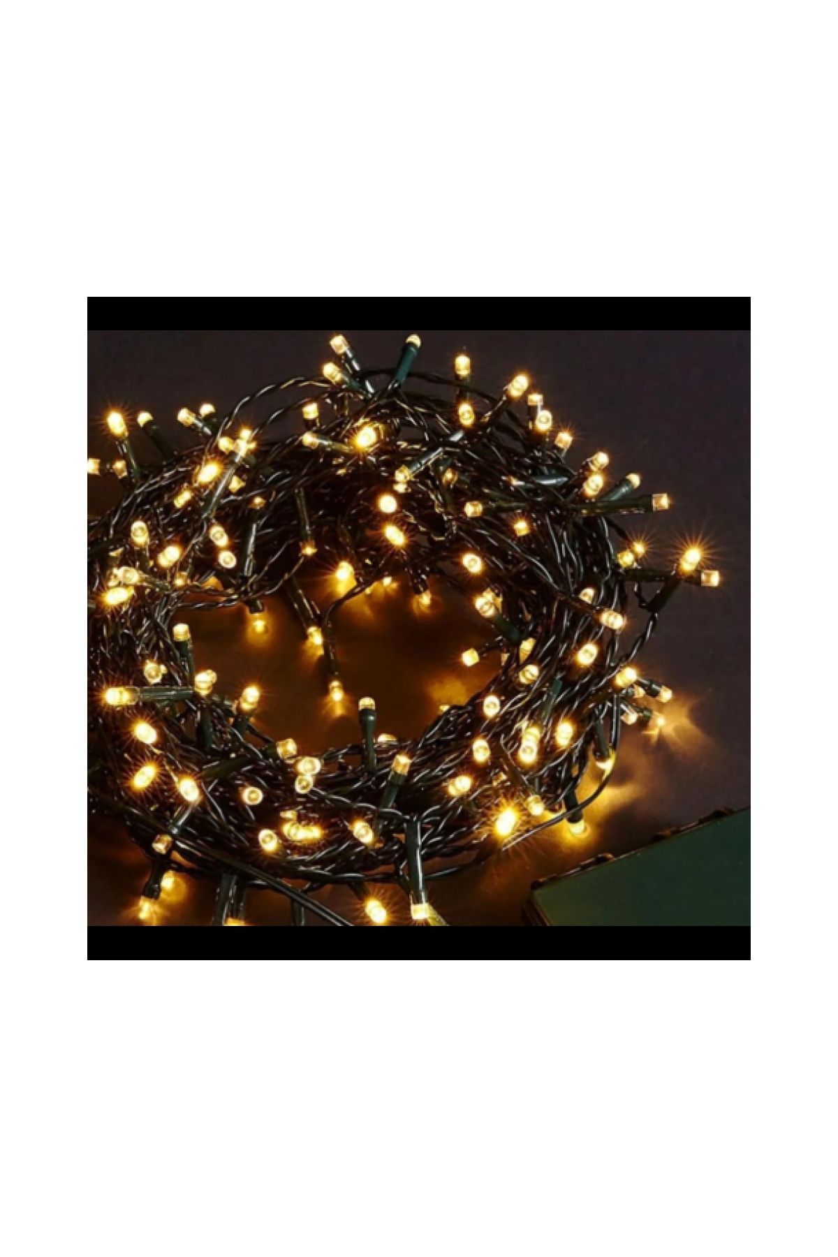 10 M 100 Led Boncuk Lamba Gün Işığı Siyah Kablo MZ-18-4