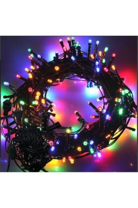 10 M 100 Led Boncuk Lamba RGB Işık Siyah Kablo MZ-18-10