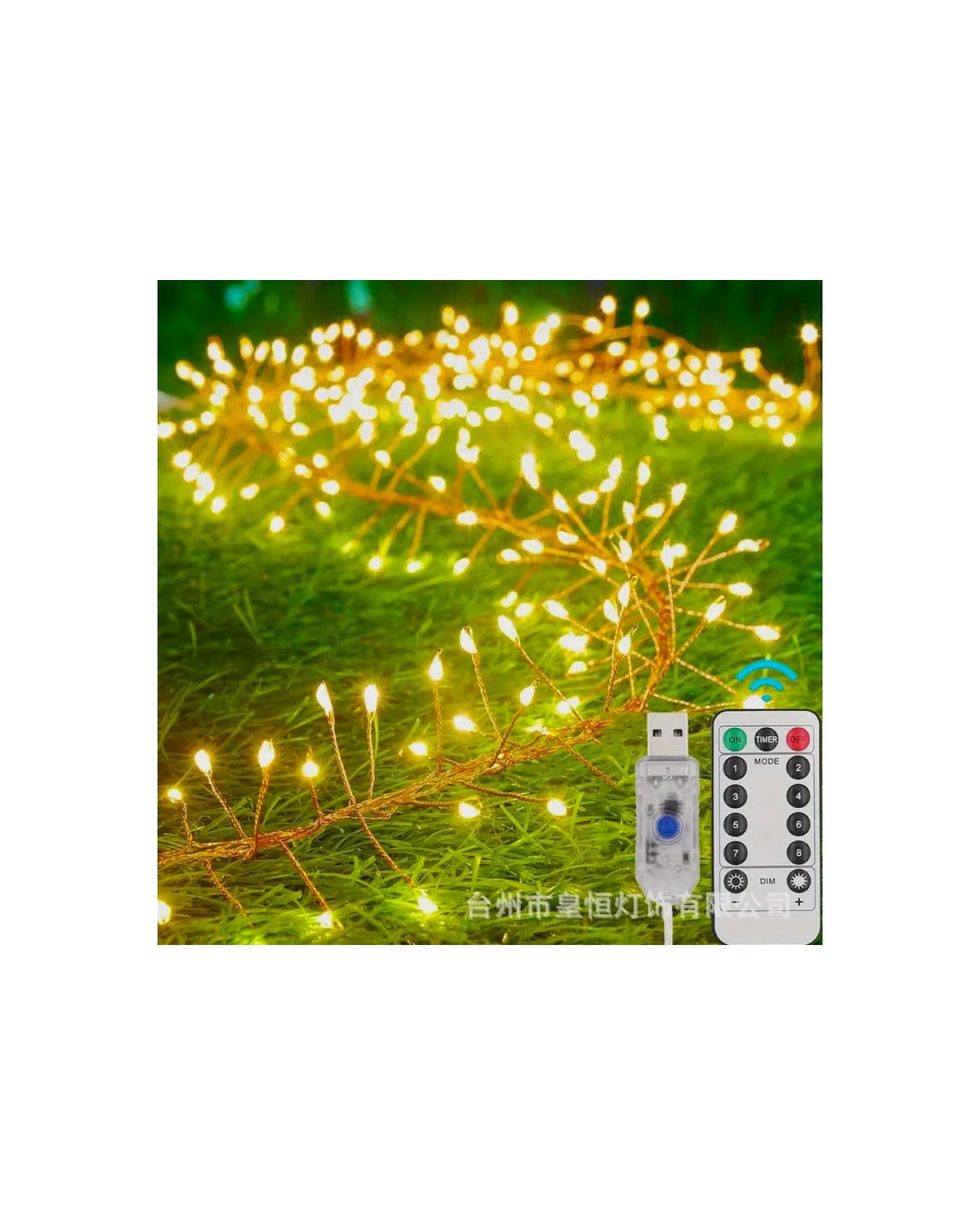 6 M 200 Led Gün Işığı Uzaktan Kumandalı 8 Modlu Usb li