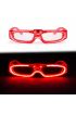 Kırmızı LED Işıklı Parti Gözlüğü 3 Modlu – Glow & Gece Eğlence Gözlüğü